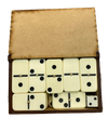Leather box dominoes