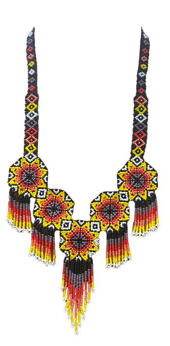 Huicholes necklaces 5 Flowers