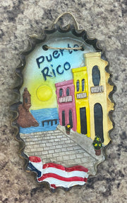 Oval plate wall decor casita y garita Puerto Rico
