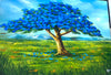 Original painting blue flamboyant Puerto Rico