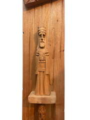 Wooden carved three kings totem