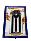 Painted door flag black Puerto Rico