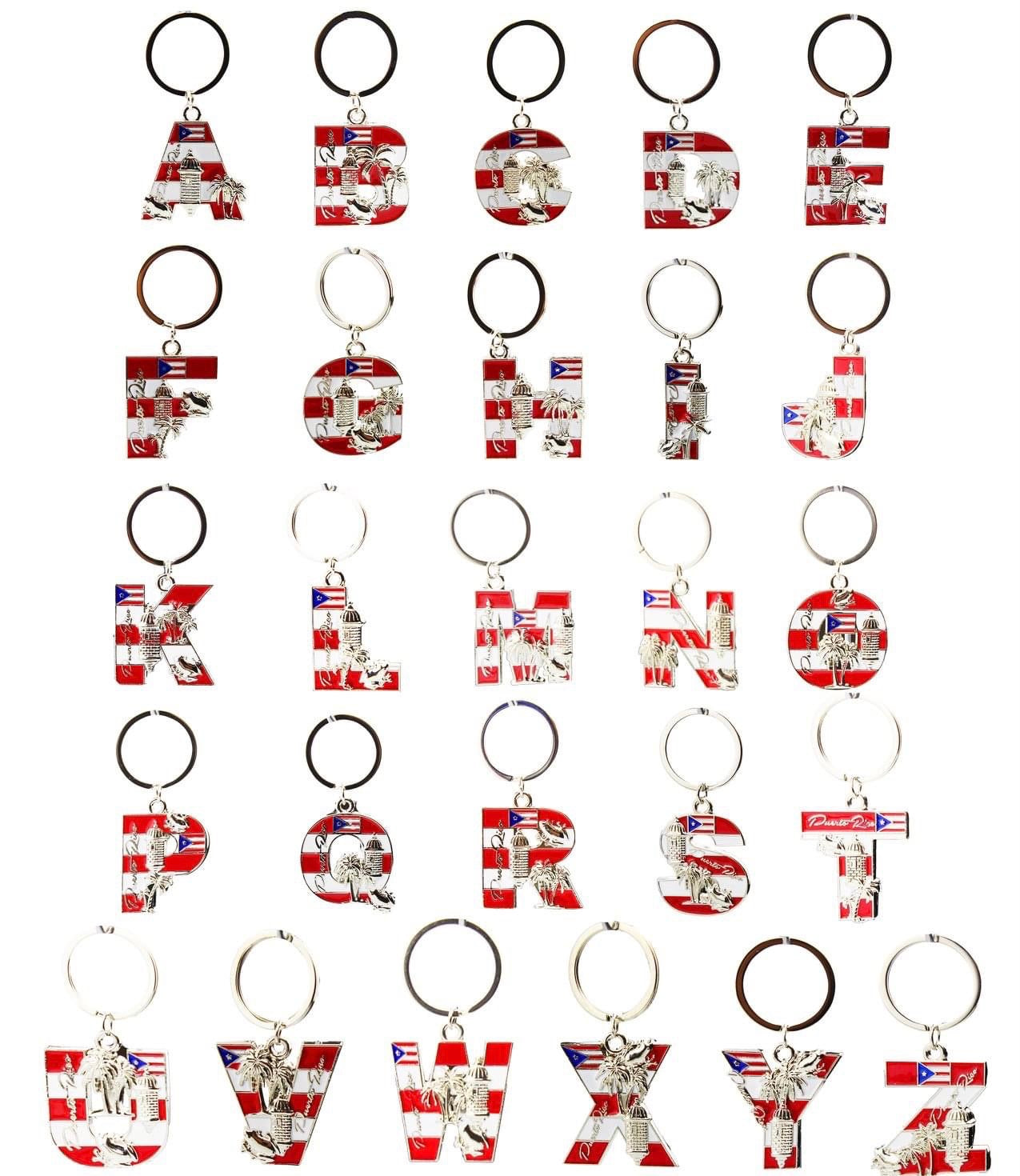 Letters enamel keychains