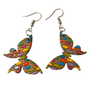 Wooden laser cut earrings
