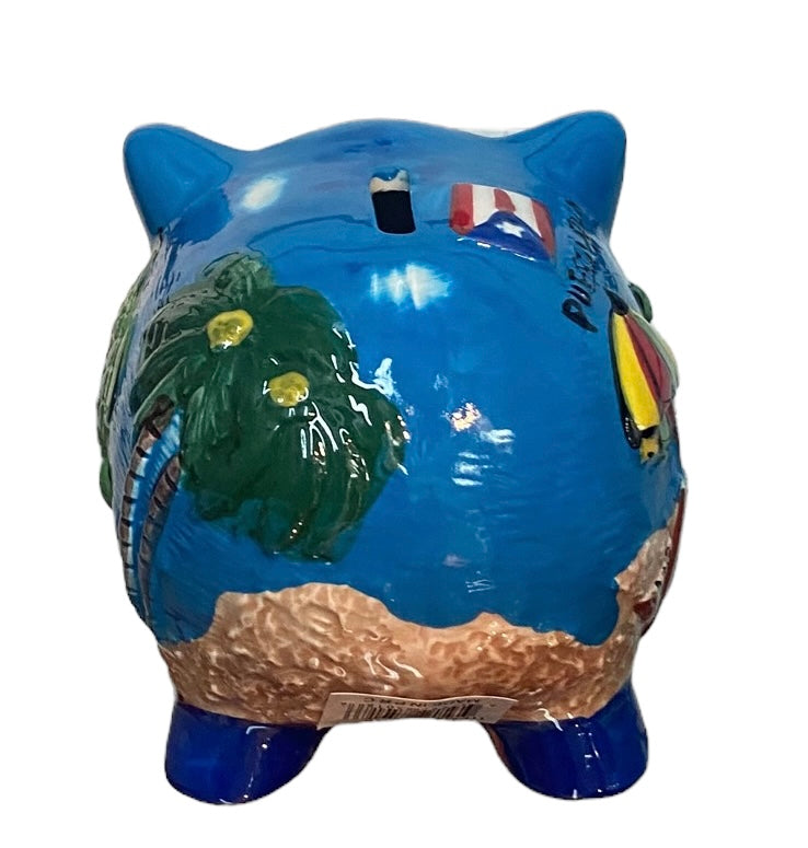 Piggy bank blue