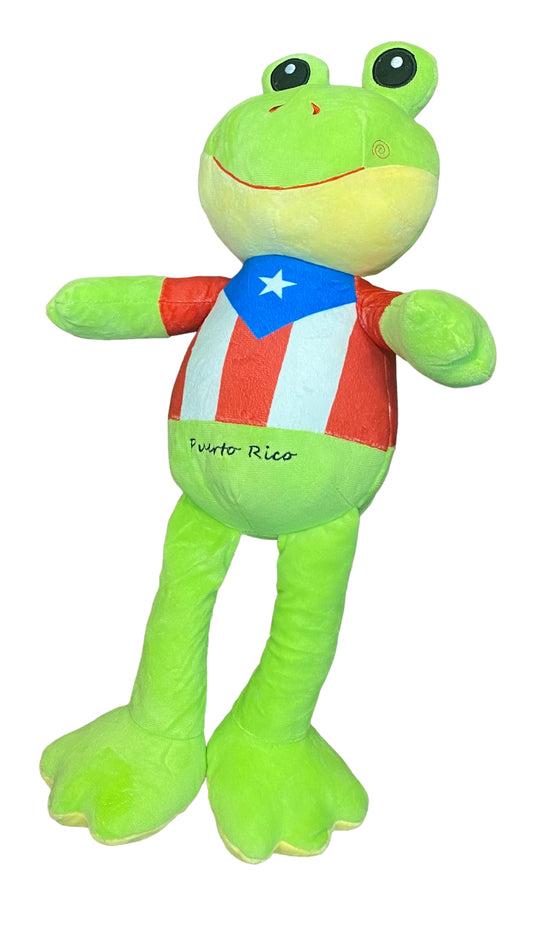 Plush Frog /Coqui /Puerto rico Flag