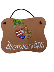 Ceramic wall decor Bienvenido