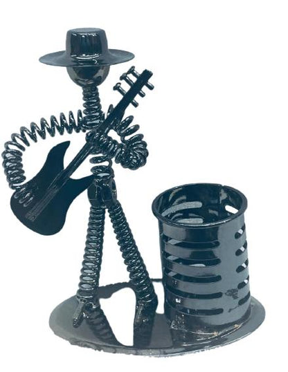 Métal wired screw musician figurine