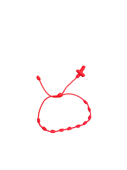 Rosary knotted bracelet