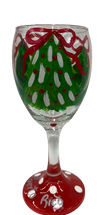 WINE GLASSES CHRISTMAS THEME