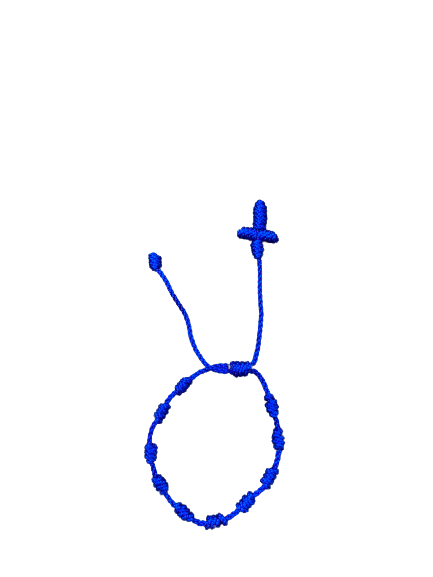 Rosary knotted bracelet