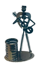Métal wired screw musician figurine