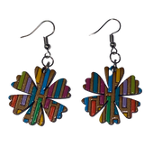 Wooden laser cut earrings
