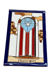 Painted door flag Puerto Rico