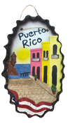 Oval plate wall decor casita y garita Puerto Rico