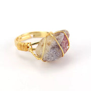 Loose stone ring gold plated