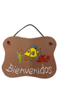 Ceramic wall decor Bienvenido