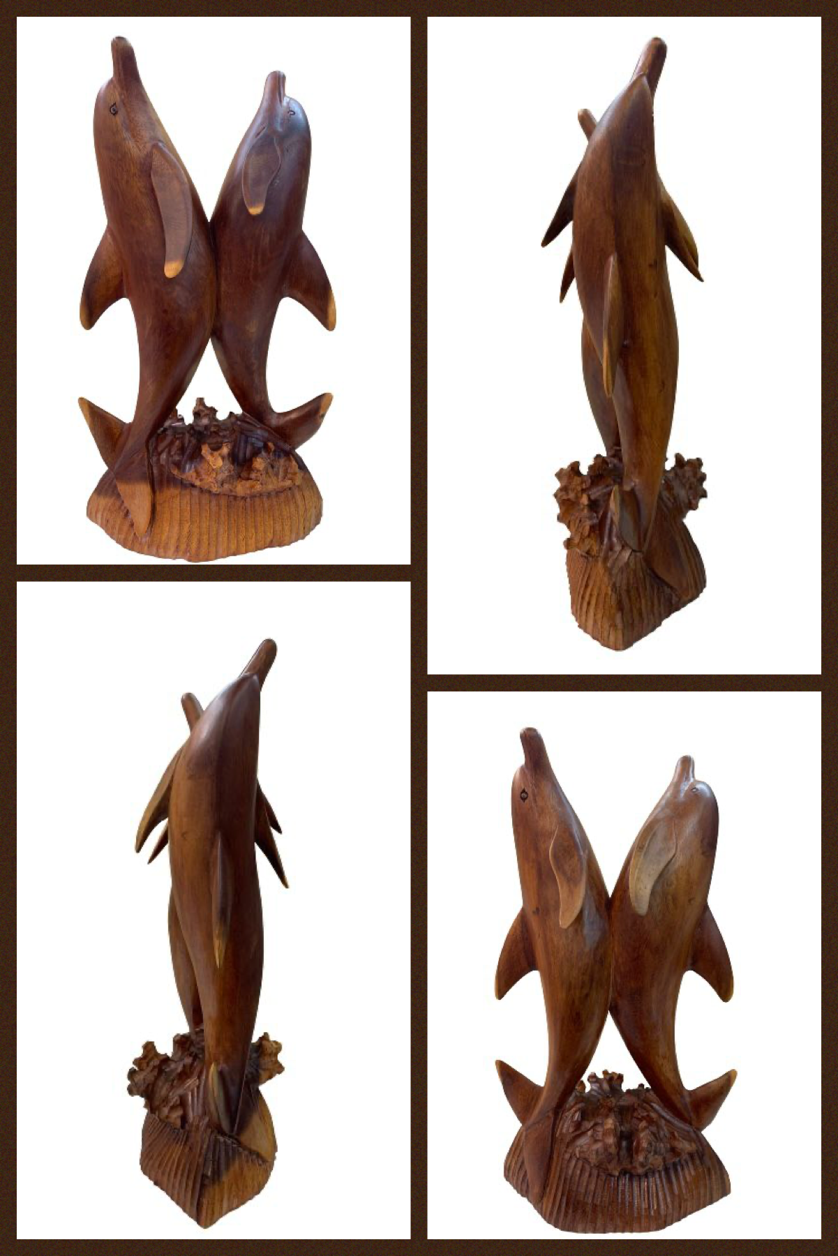 Wooden carved dolphin