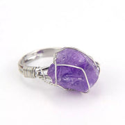 Loose stone ring silver plated
