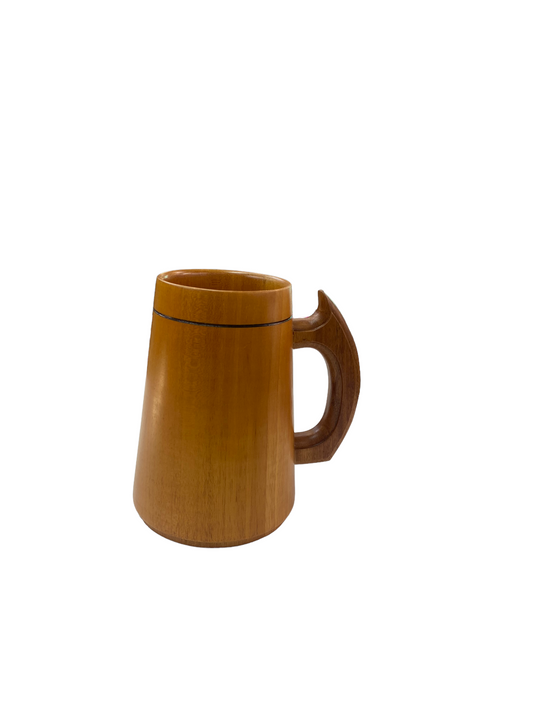 Wooden beer mug