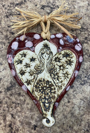 Handmade Ceramic heart Angel
