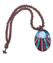 Beads shell necklace brown