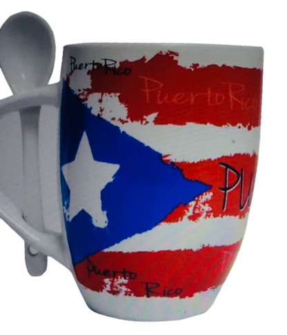 Mug/tasa with spoon Puerto Rico