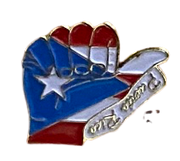 Puerto Rico souvenirs lapel pins
