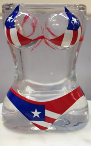Shot glass bikini bandera 3D
