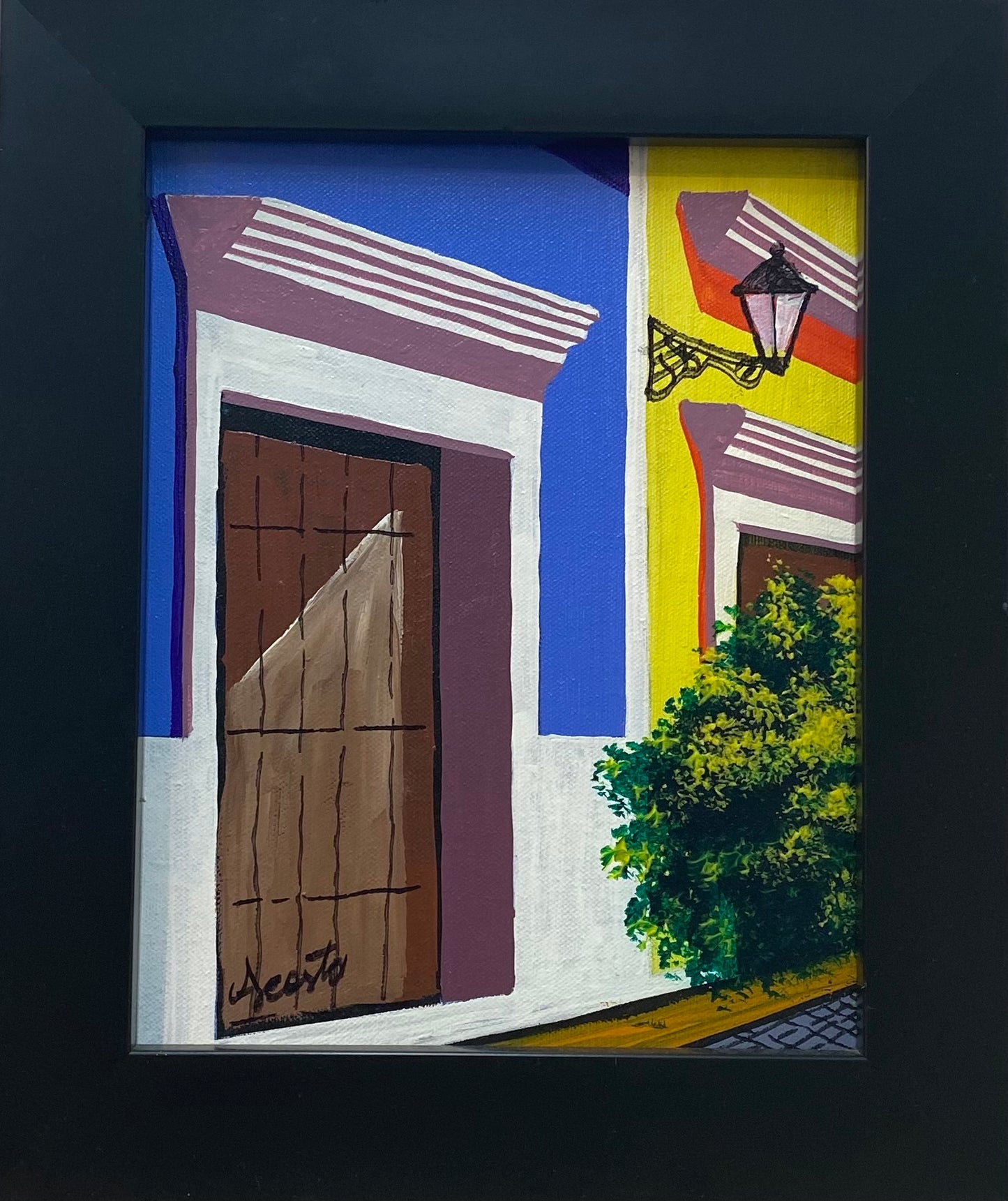 Original painting old San Juan house 1